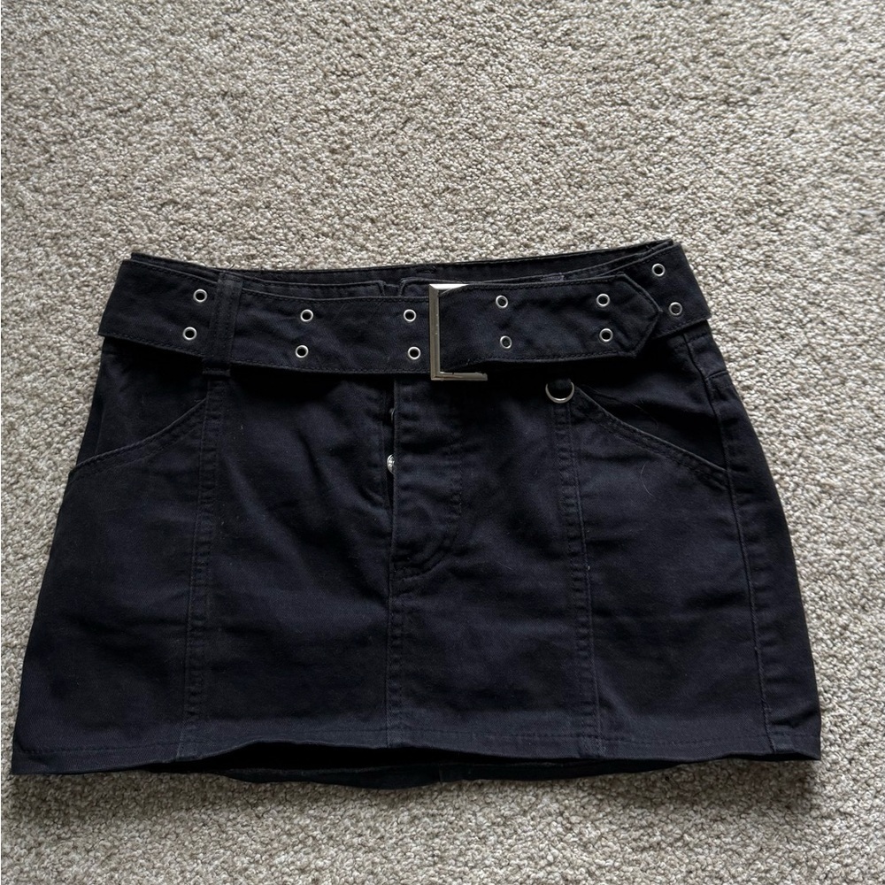 Adika Prickly Belted Mini Skirt